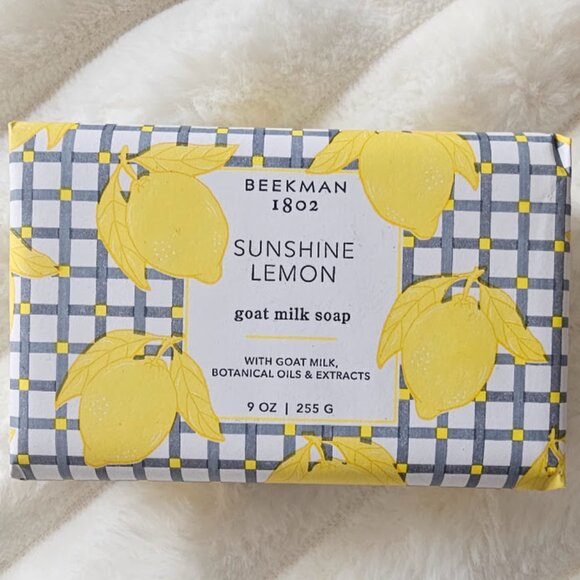 Beekman 1802 Sunshine Lemon 4-Piece Set - Body Cream, Wipes, Hand Cream and Soap - Picture 3 of 5
